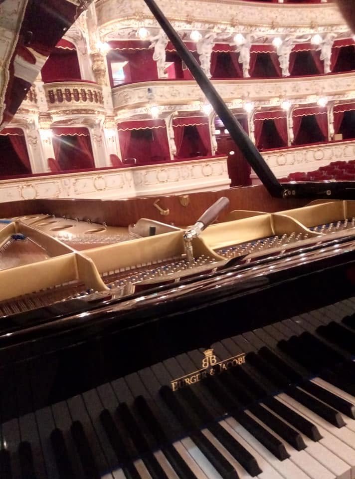 Příprava na koncert ve Státní opeře